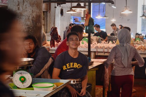 Free stock photo of farmers market, fish market, indonesia