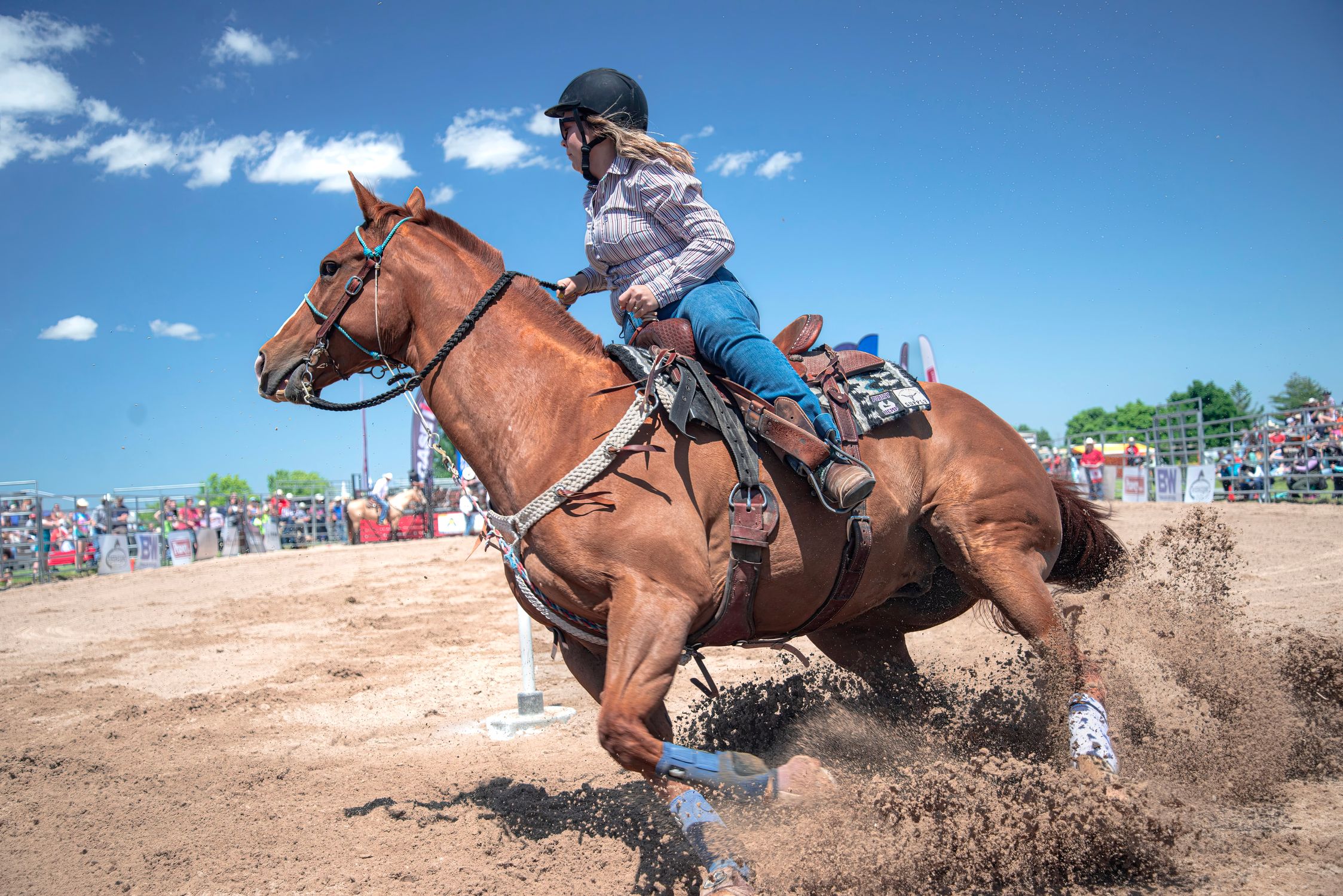 Girl Rodeo Rider Female Rider Competing in Rodeo Event · Free Stock Photo