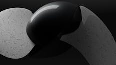 Abstract 3D Geometric Sphere and Arch Design