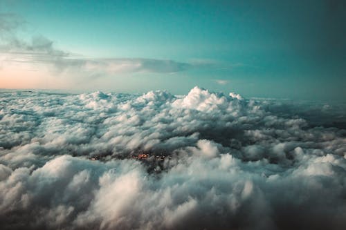 Free Aerial Photography of a Sea of Clouds Stock Photo