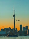 Toronto Skyline with CN Tower at Sunset