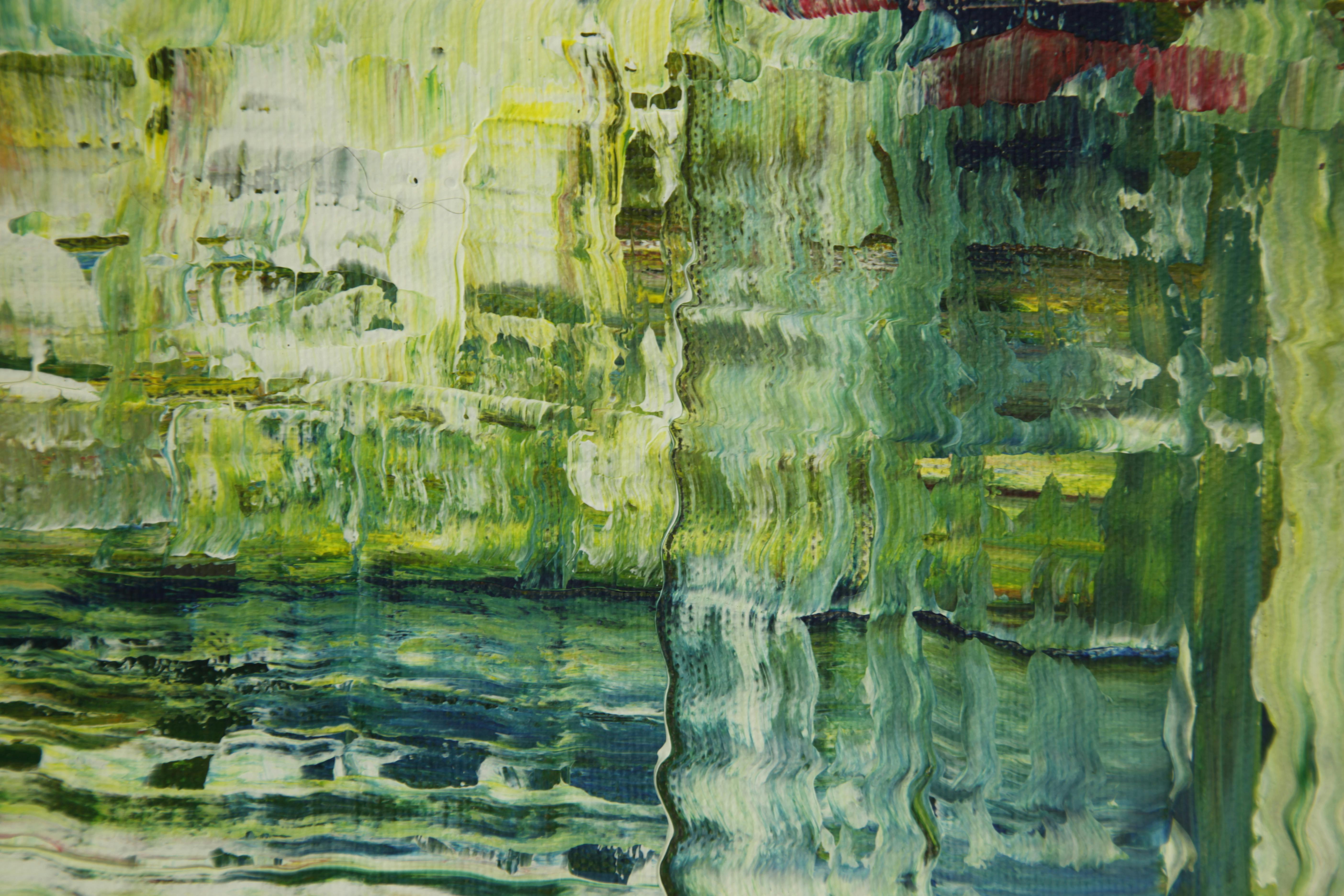 Green and Yellow Abstract Painting · Free Stock Photo