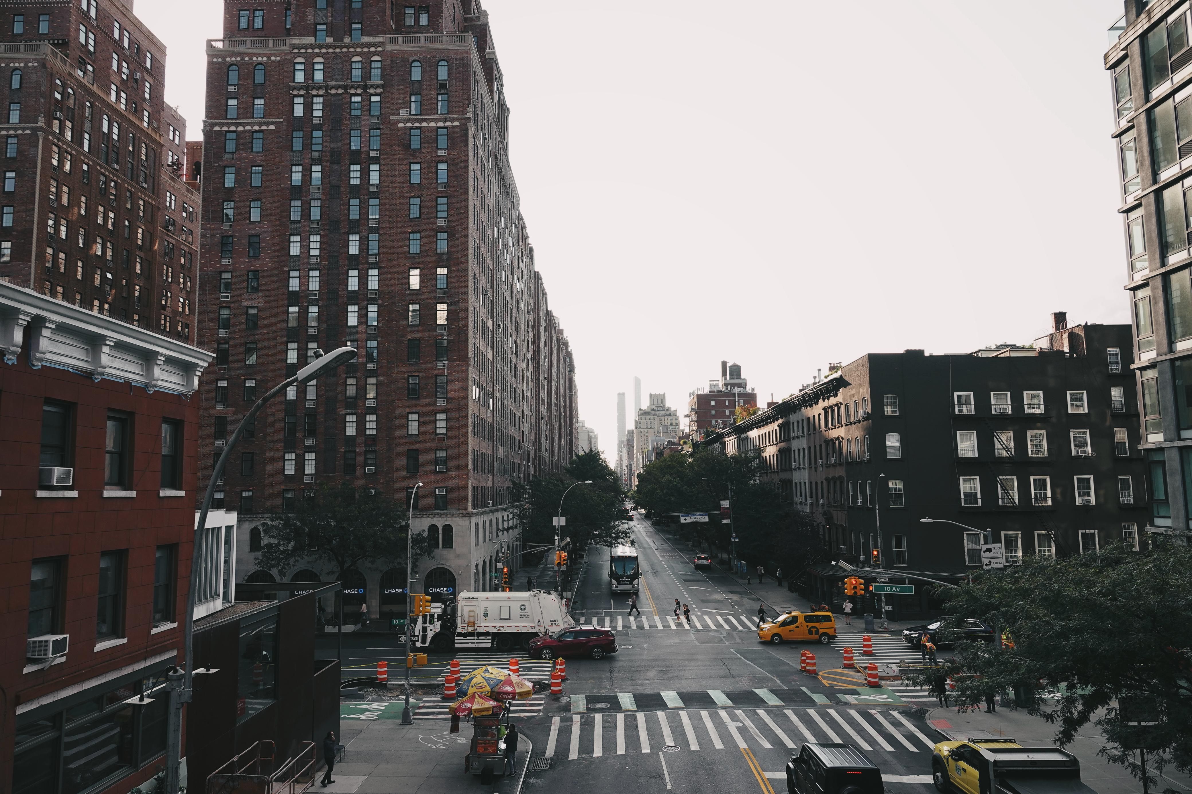 busy city street with many cars to illustrate traffic density - uber and accidents