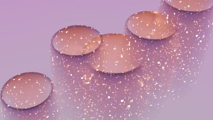 3D render of abstract cylindrical shapes with floating particles — photo by Steve A Johnson on Pexels