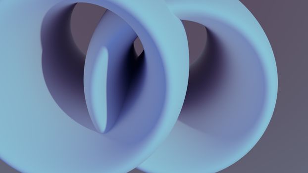 A captivating abstract 3D render featuring smooth, interlocking shapes in soft blue tones. — photo by Steve Johnson