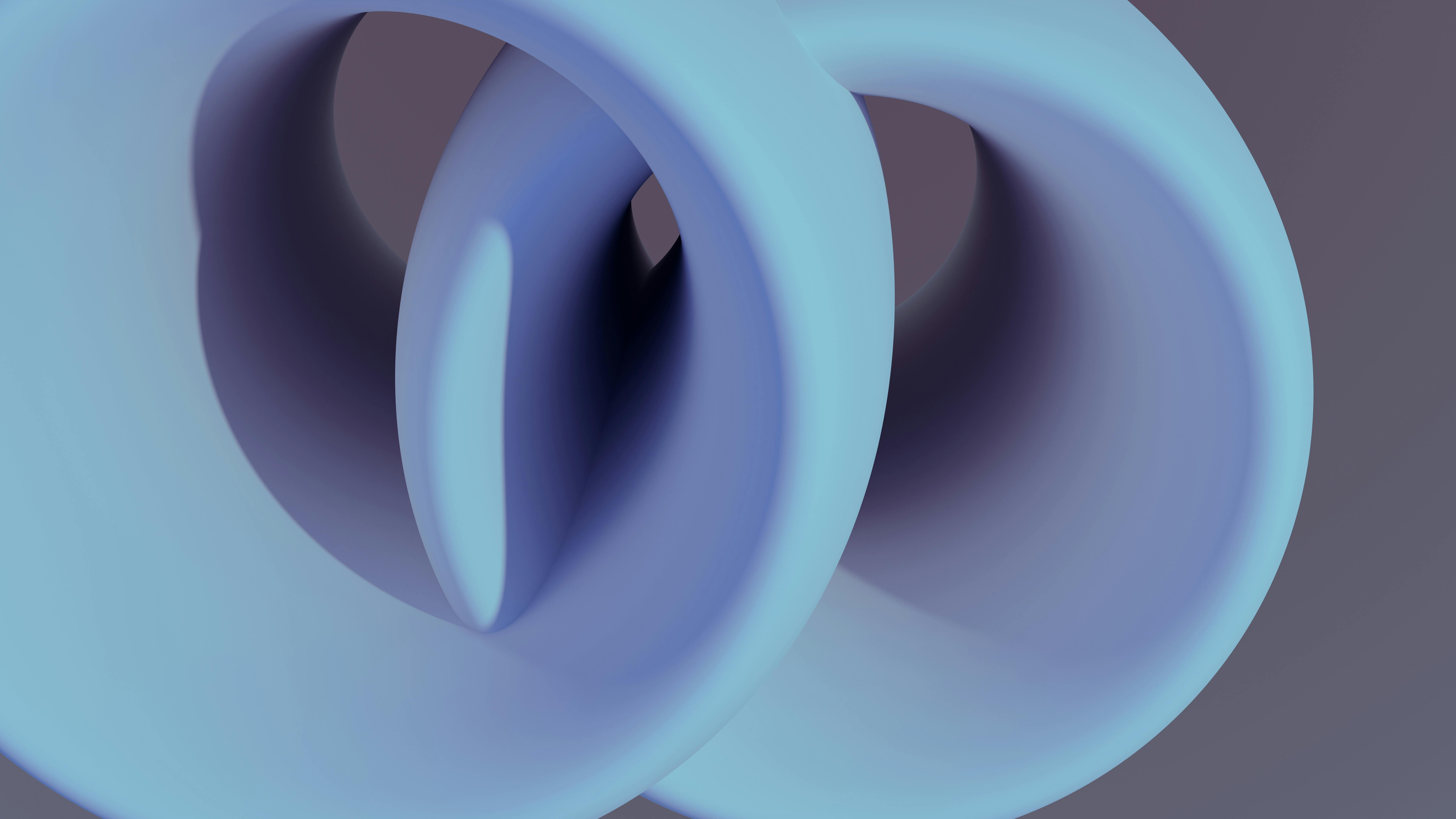 Gratuit O redare 3D abstractă captivantă, cu forme netede, interconectate, în tonuri de albastru. Fotografie de stoc