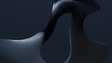 Modern Abstract Dark Sculptural Form