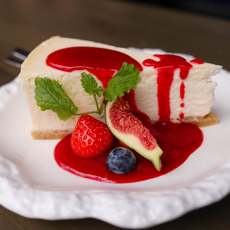 Instant Pot Black Cardamom Cheesecake with Fig Compote