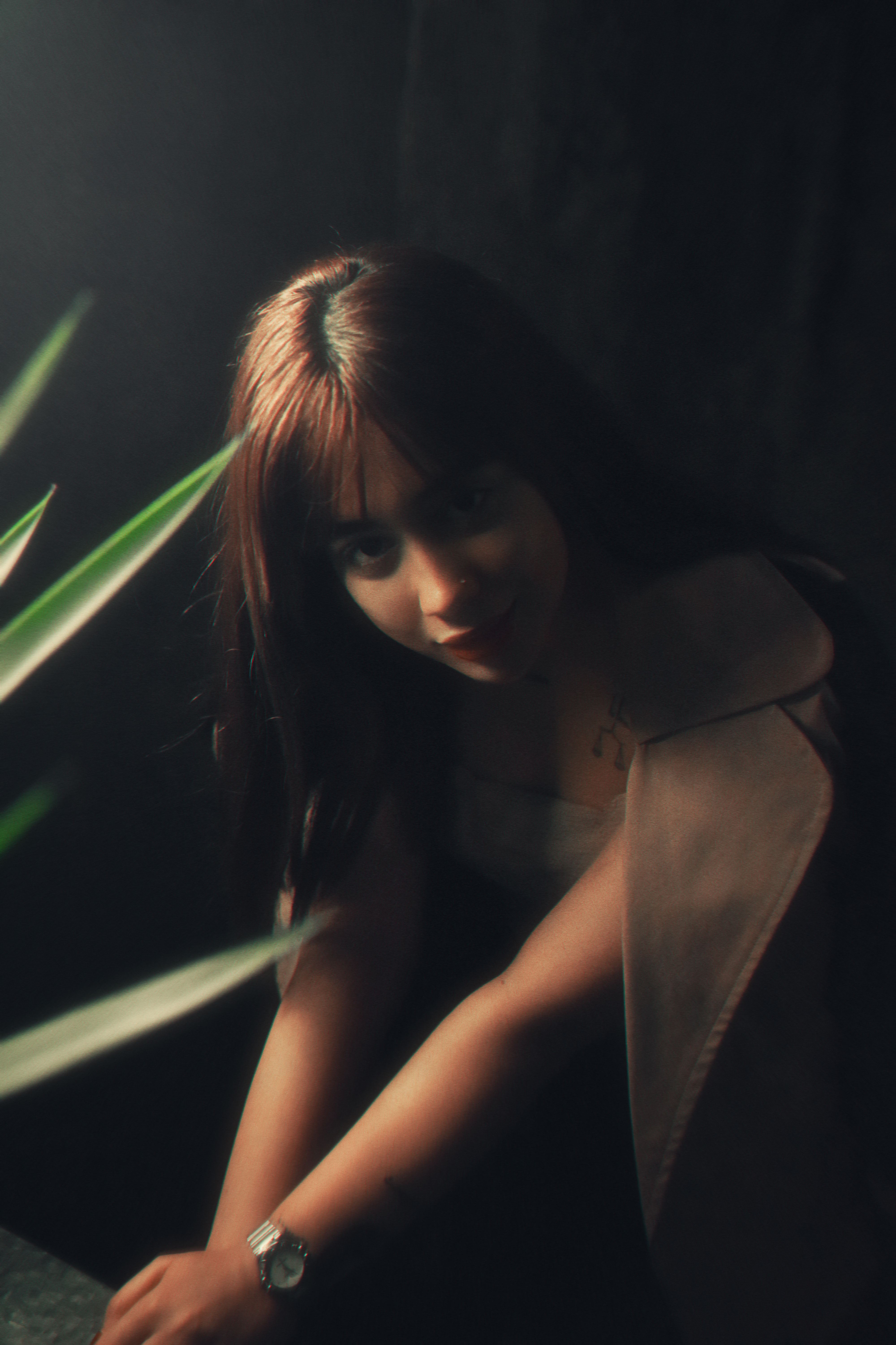 Moody Portrait of a Woman in Dim Light · Free Stock Photo