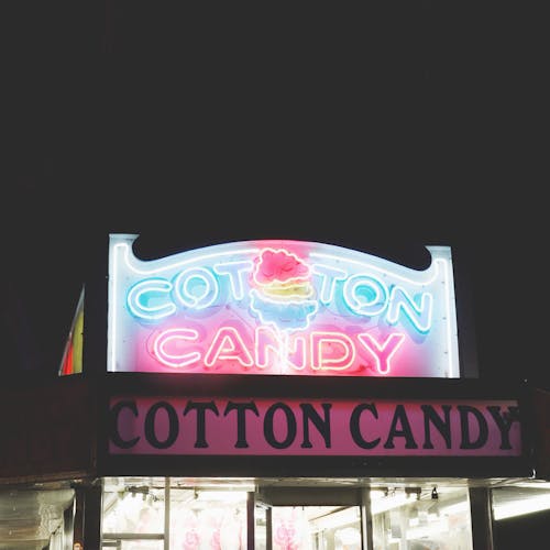 Lighted Cotton Candy Signage