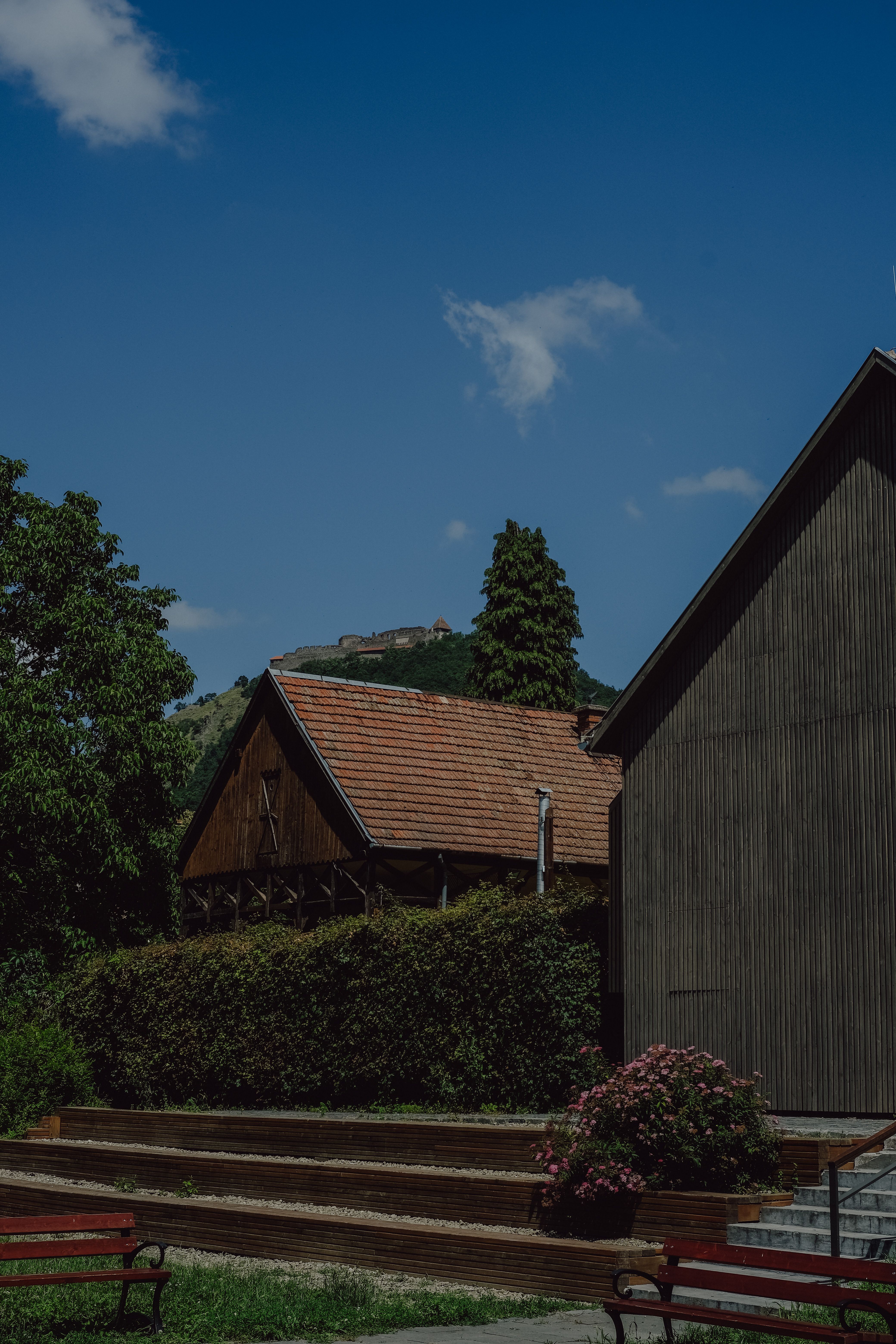 Charming Countryside House with Blue Sky · Free Stock Photo