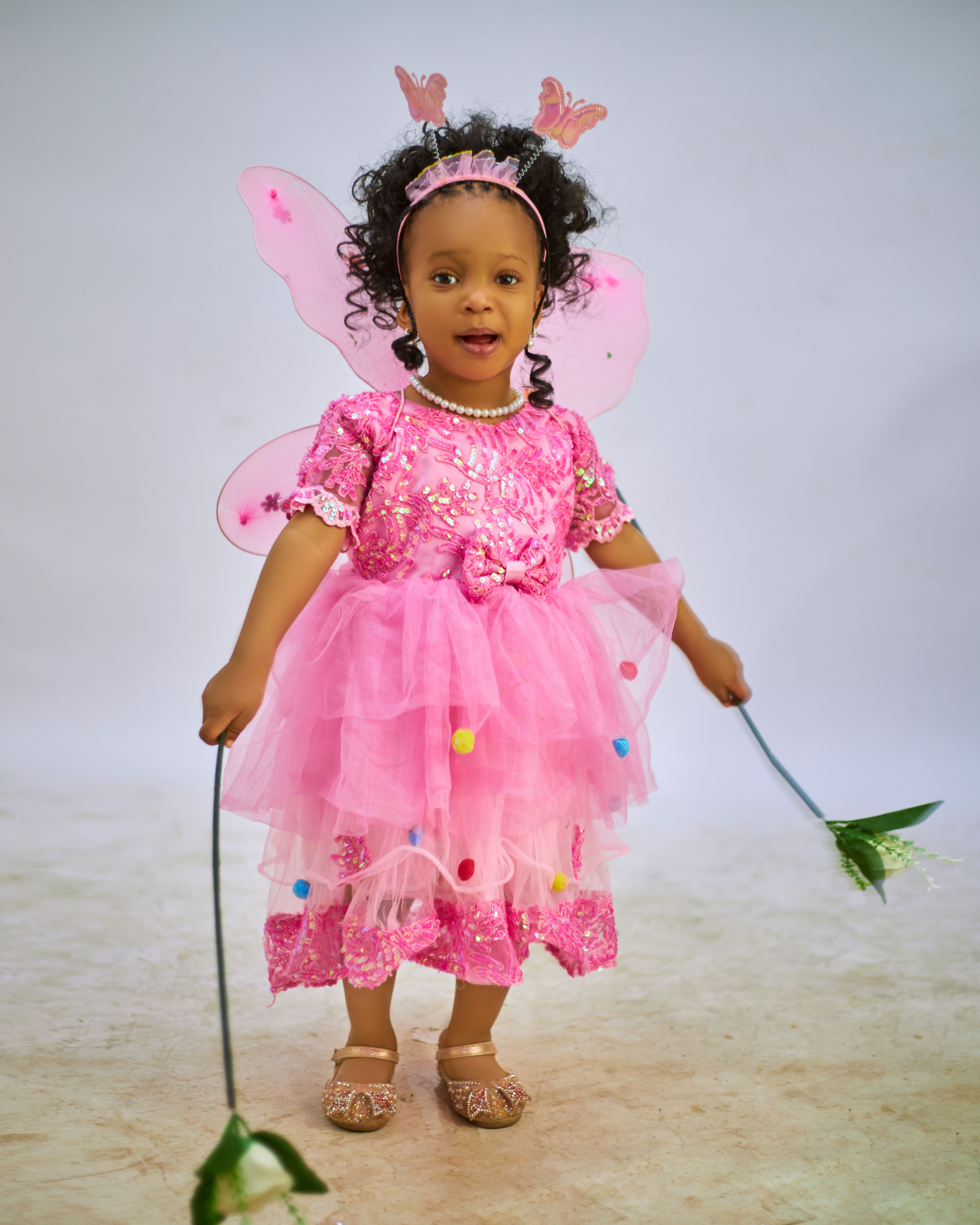 Adorable Child in Pink Fairy Costume · Free Stock Photo