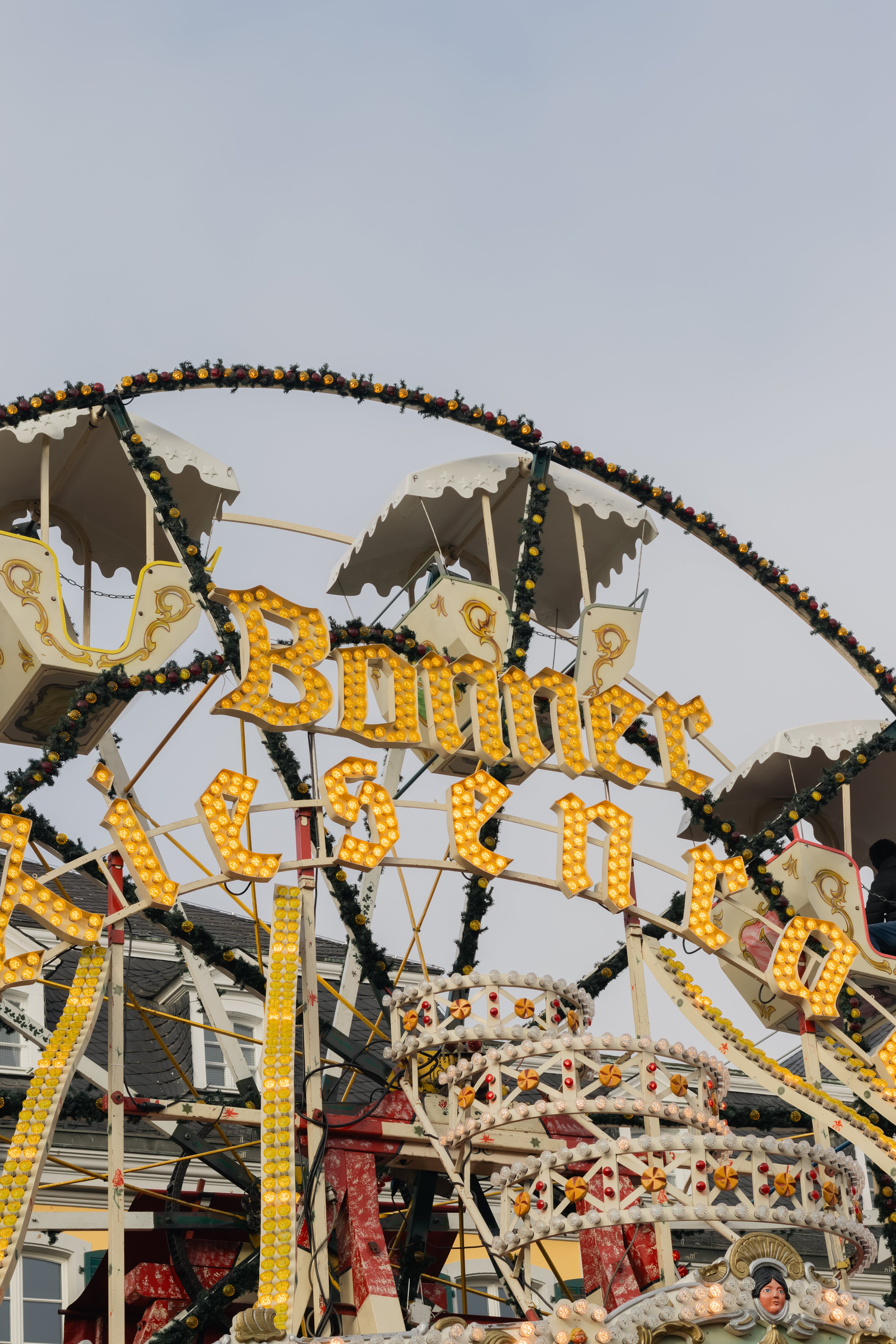 colorful ferris wheel at bonner kirmes fair