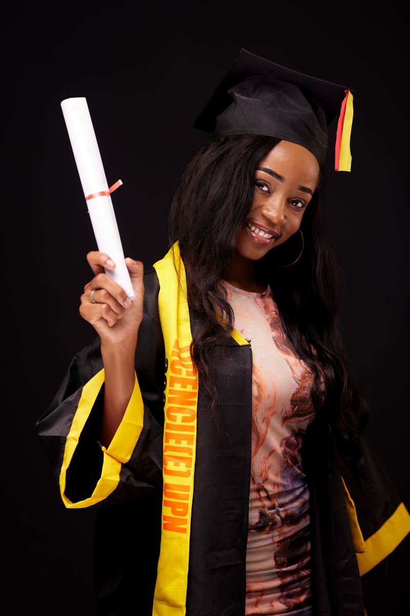 Graduate celebrating success