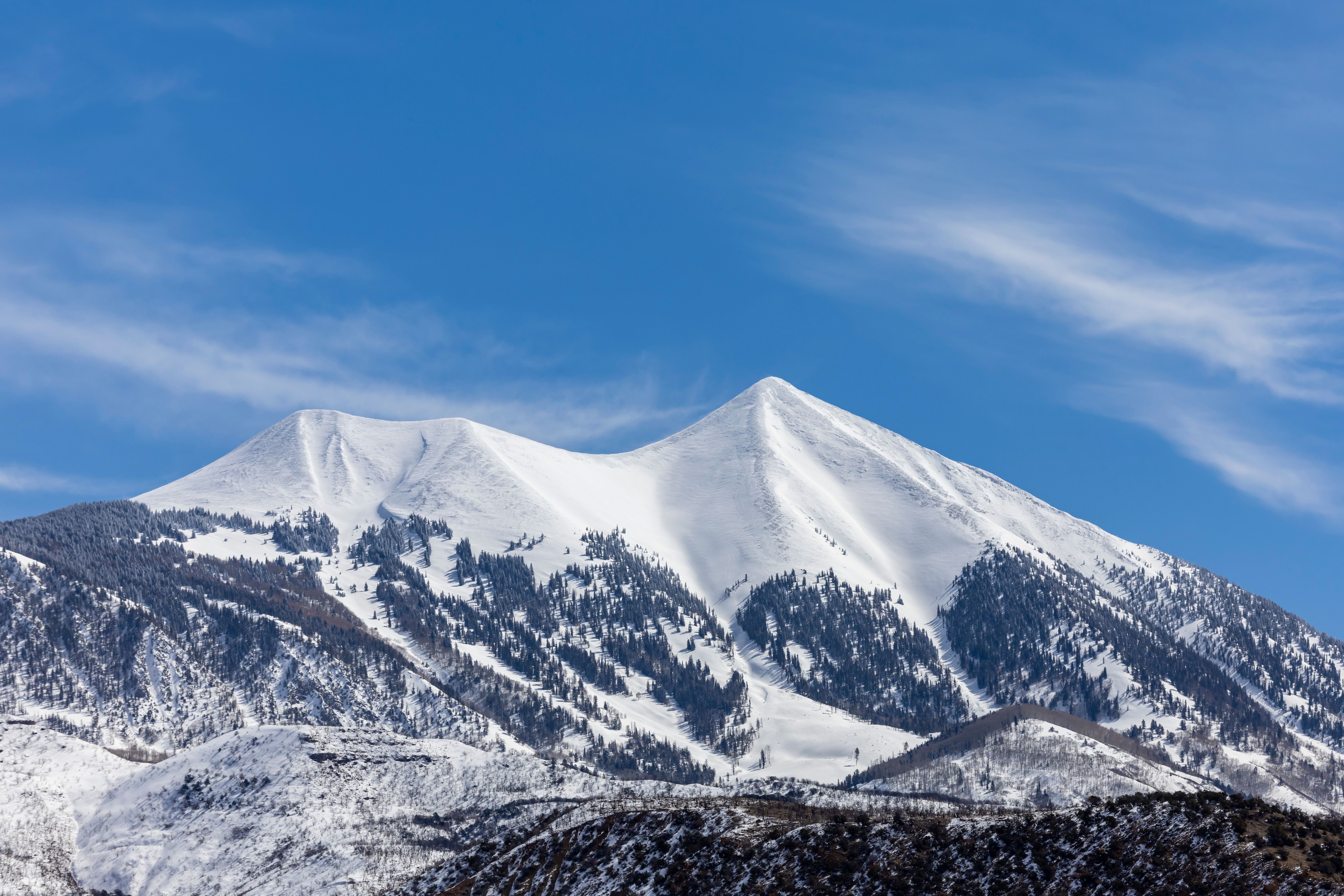 Snow-Capped Mountain Under Clear Blue Sky · Free Stock Photo