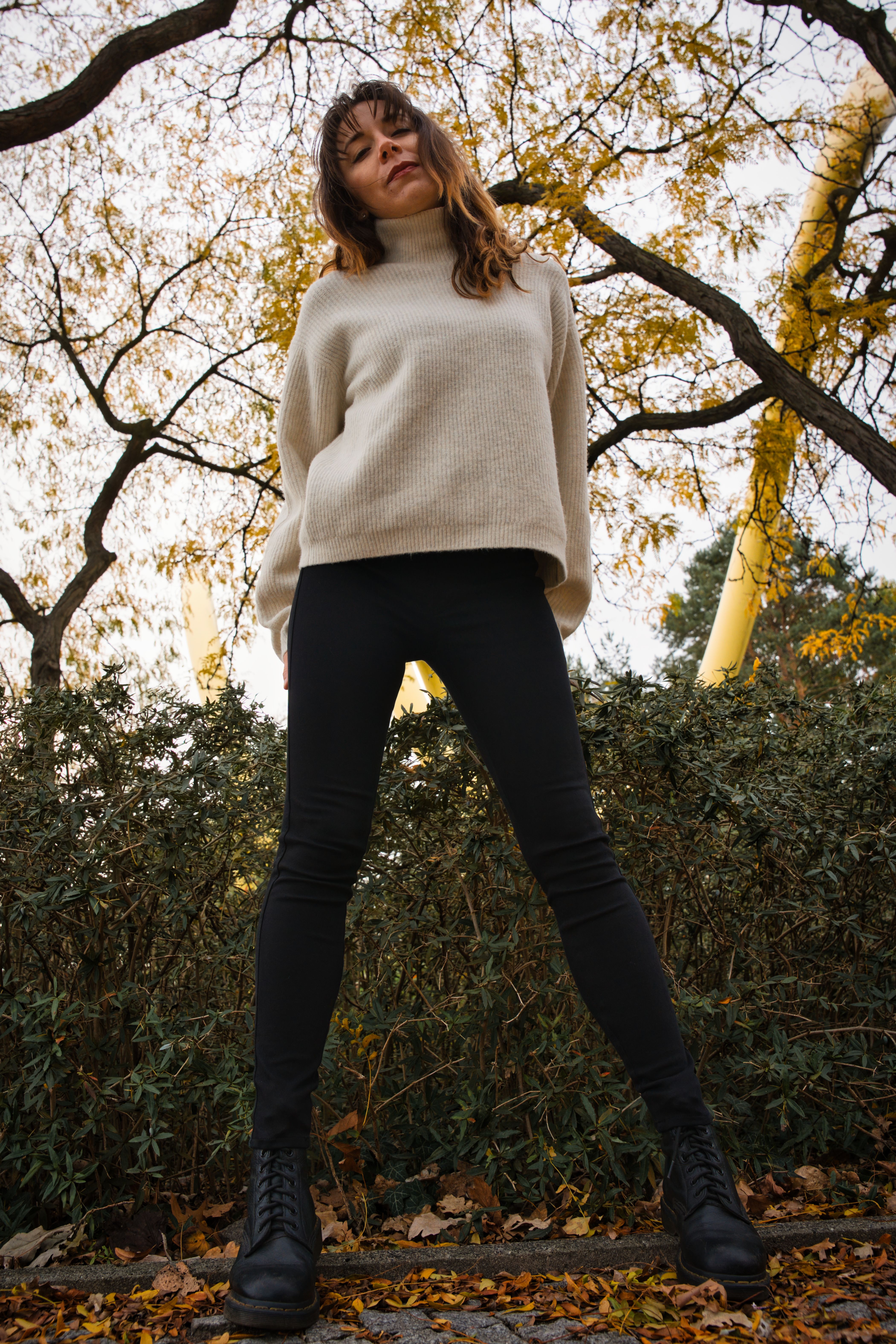 Young Woman Posing in Autumn Park · Free Stock Photo