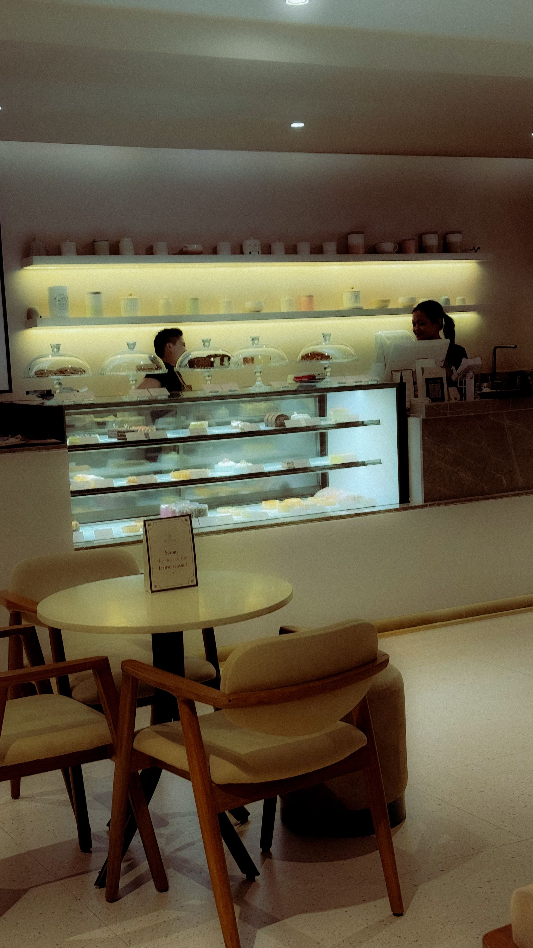 Cafe team serving customers in a real neighborhood restaurant