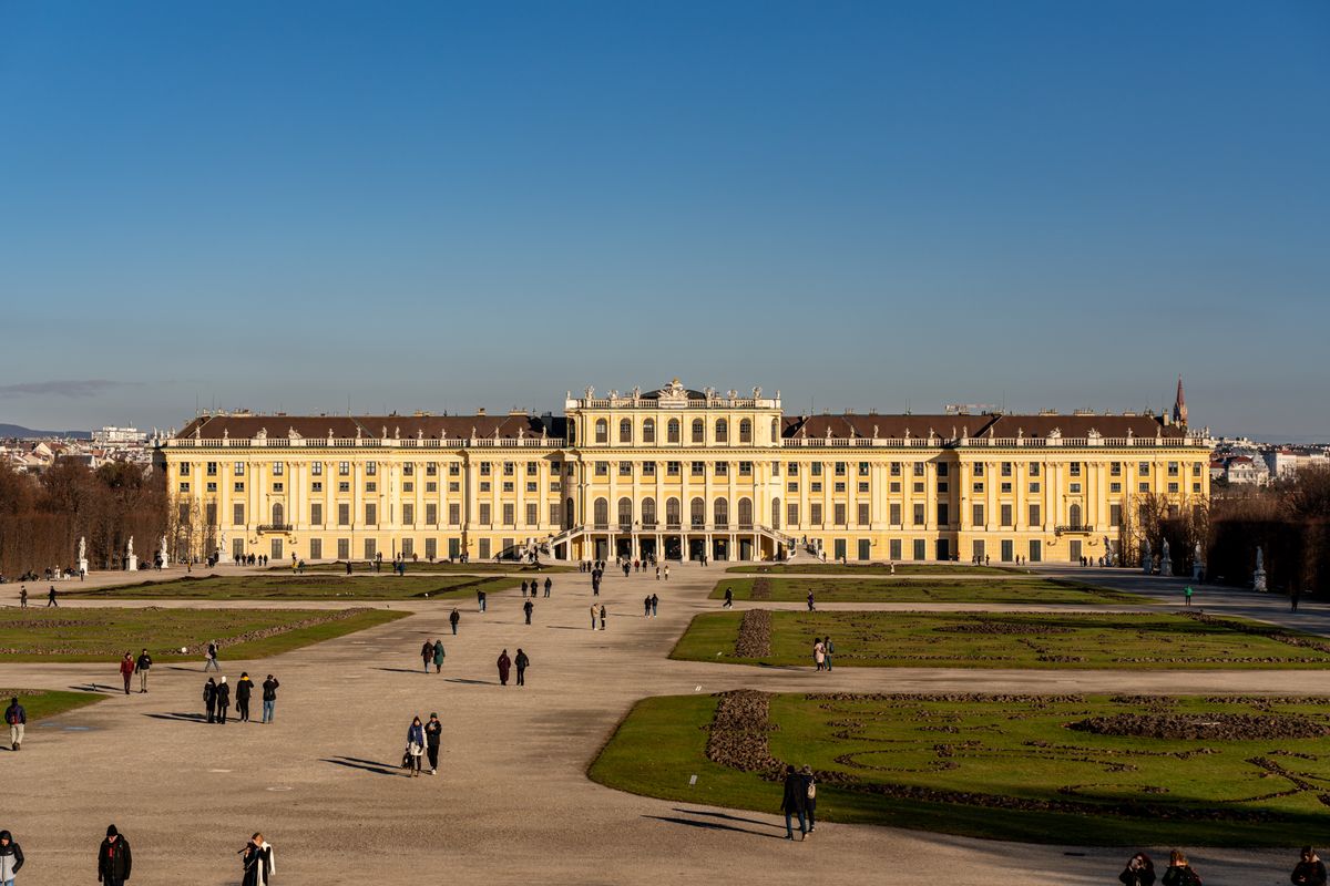 Schonbrunn Palace and formal gardens in Vienna