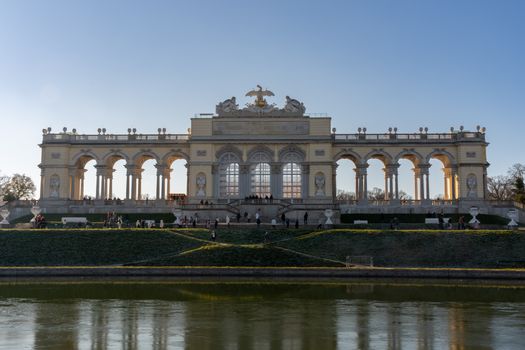 The Gloriette at Schönbrunn Palace, a stunning baroque architectural landmark in Vienna, Austria.