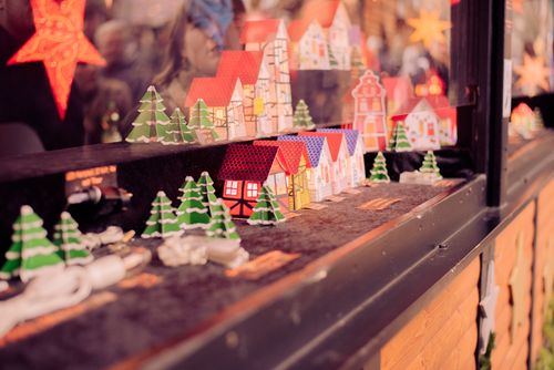 Free Christmas houses Stock Photo