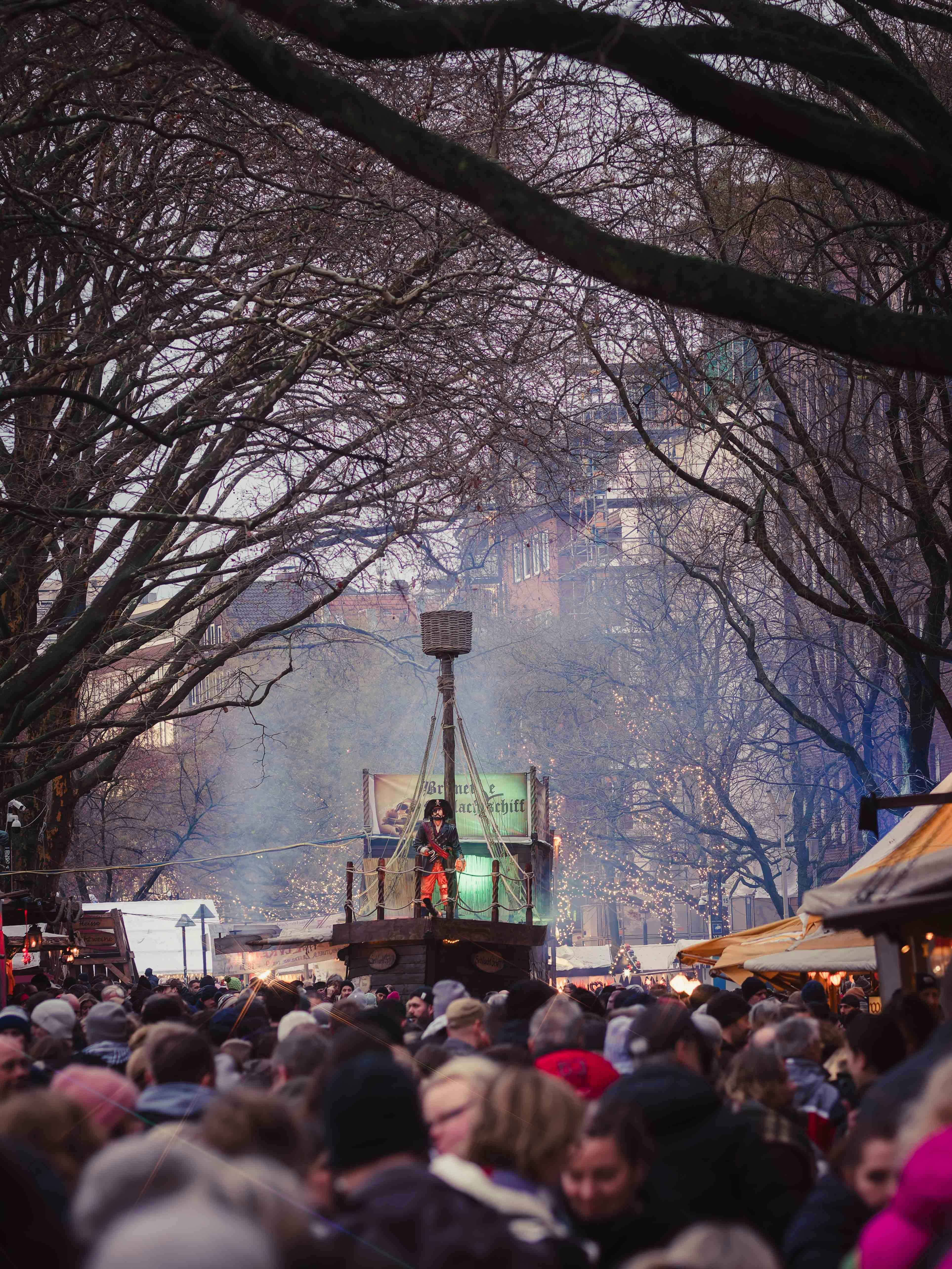 festive christmas market in bremen germany