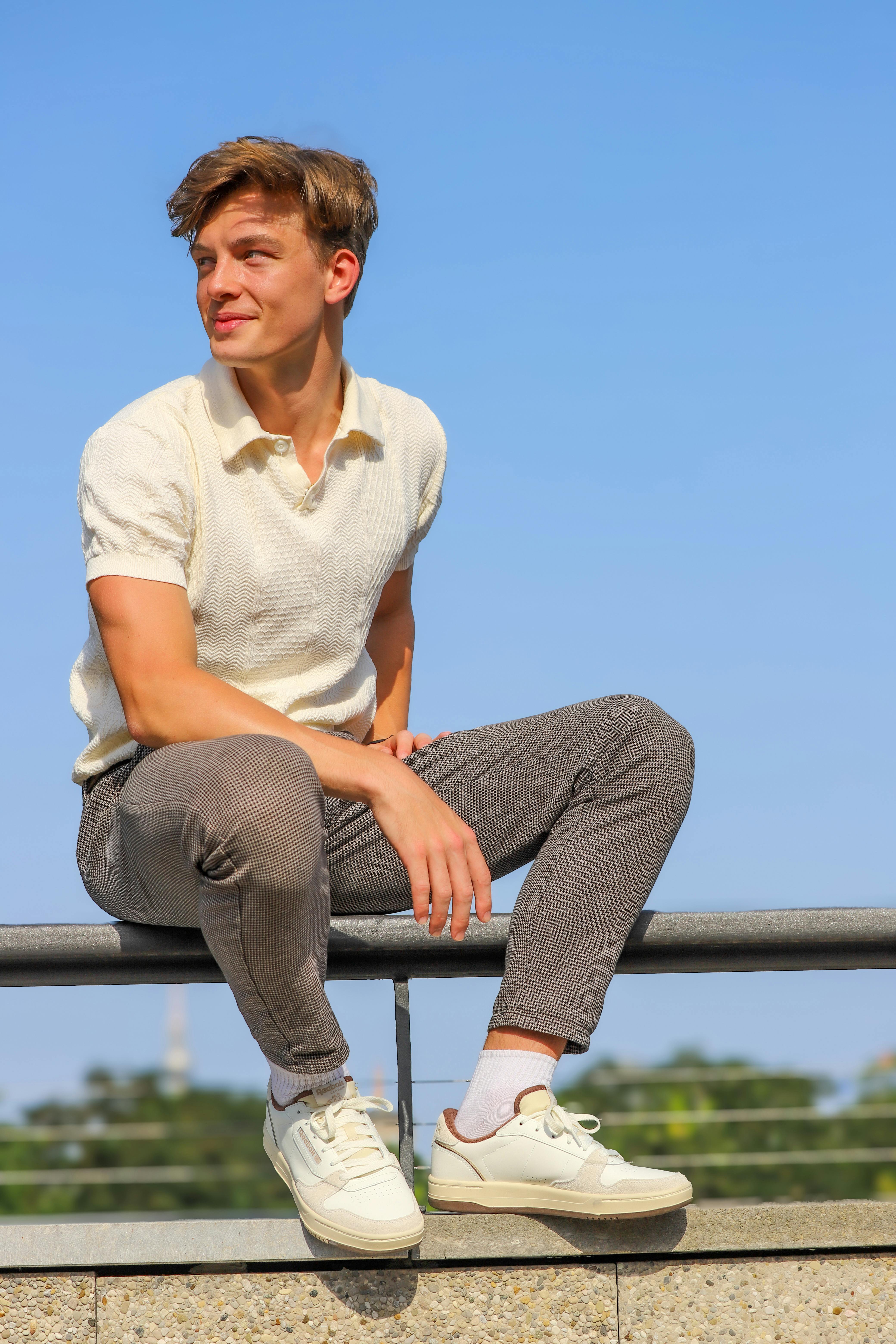 casual portrait of young man in berlin