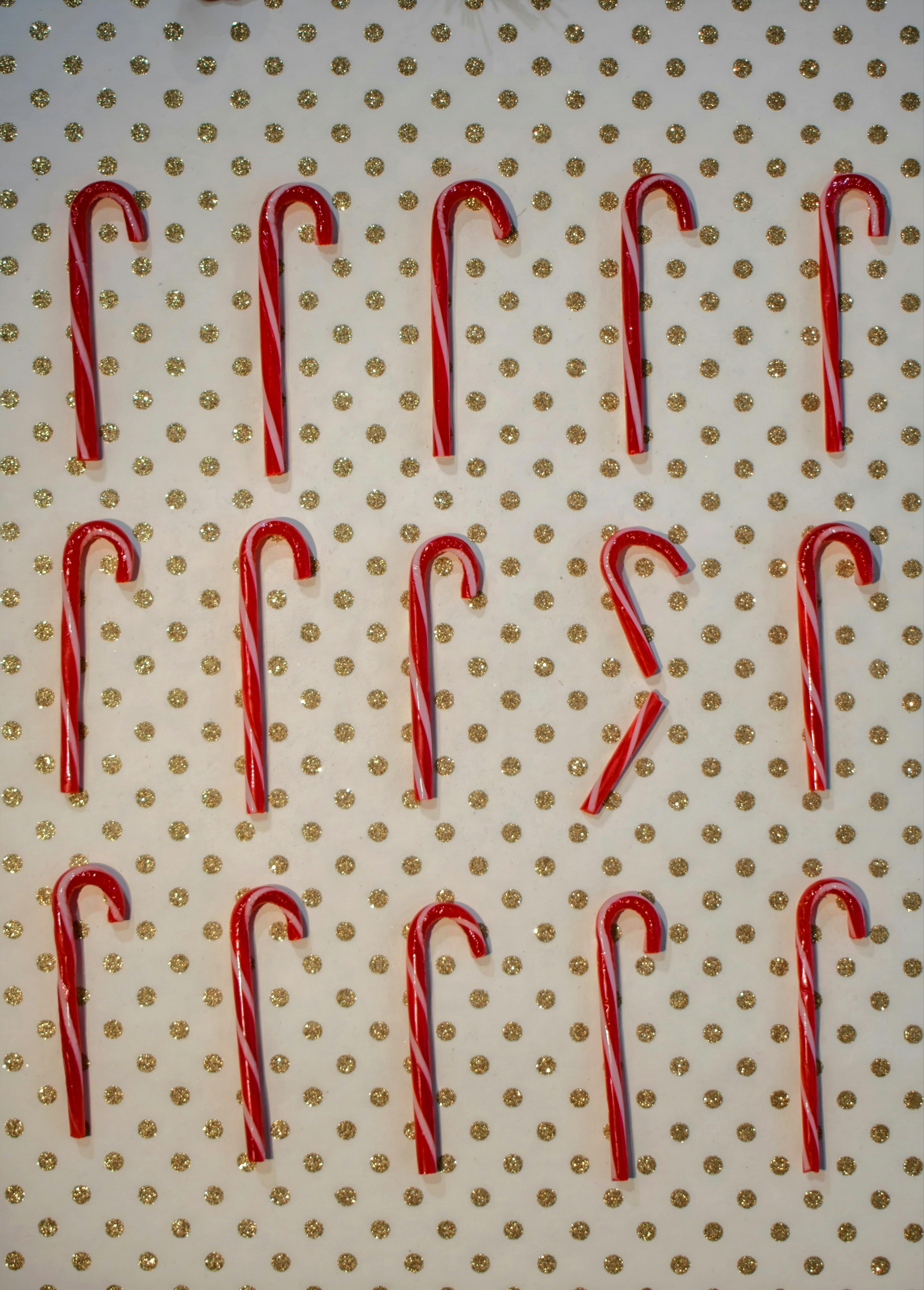 festive candy cane pattern on holiday background