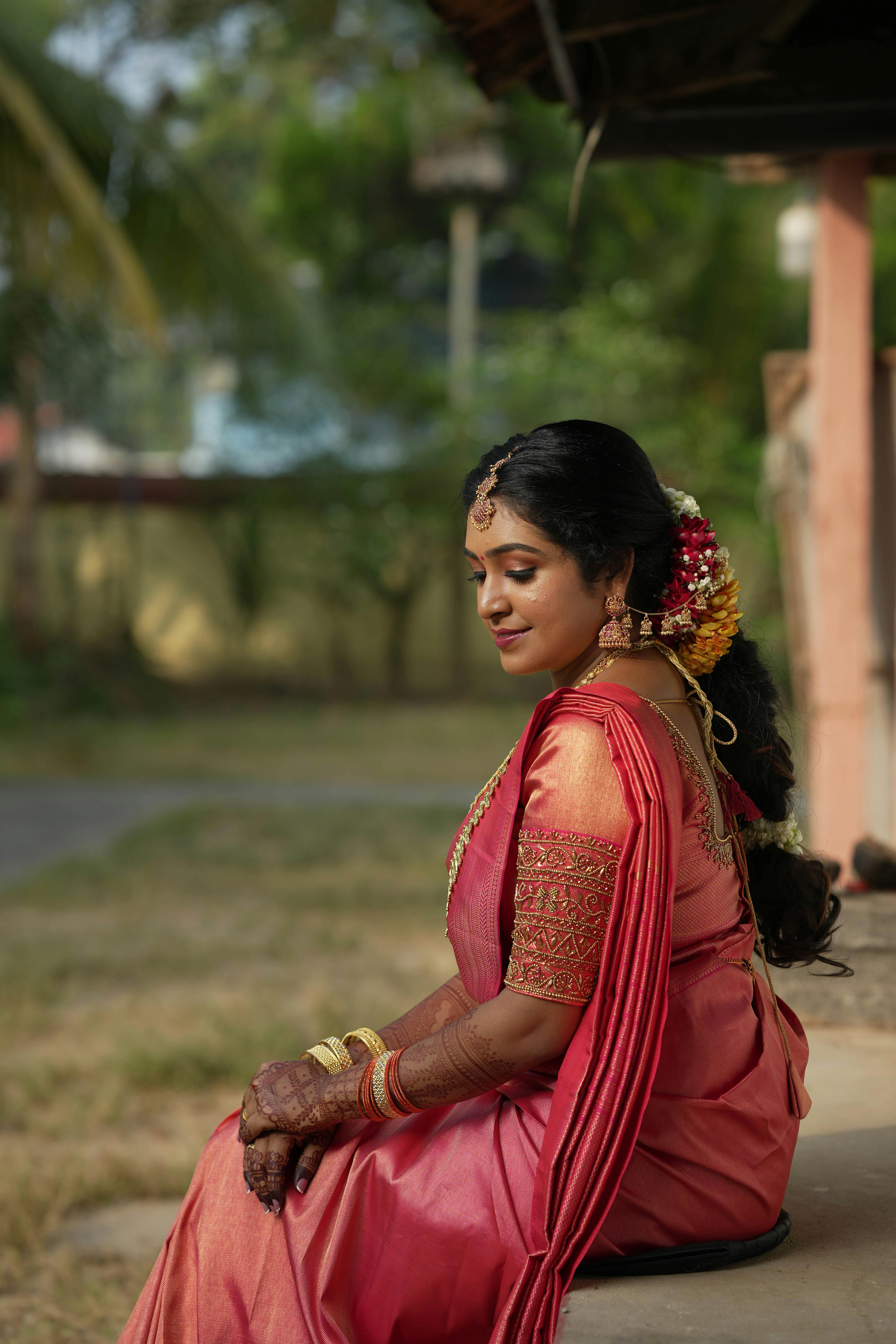 elegant indian bride in traditional attire