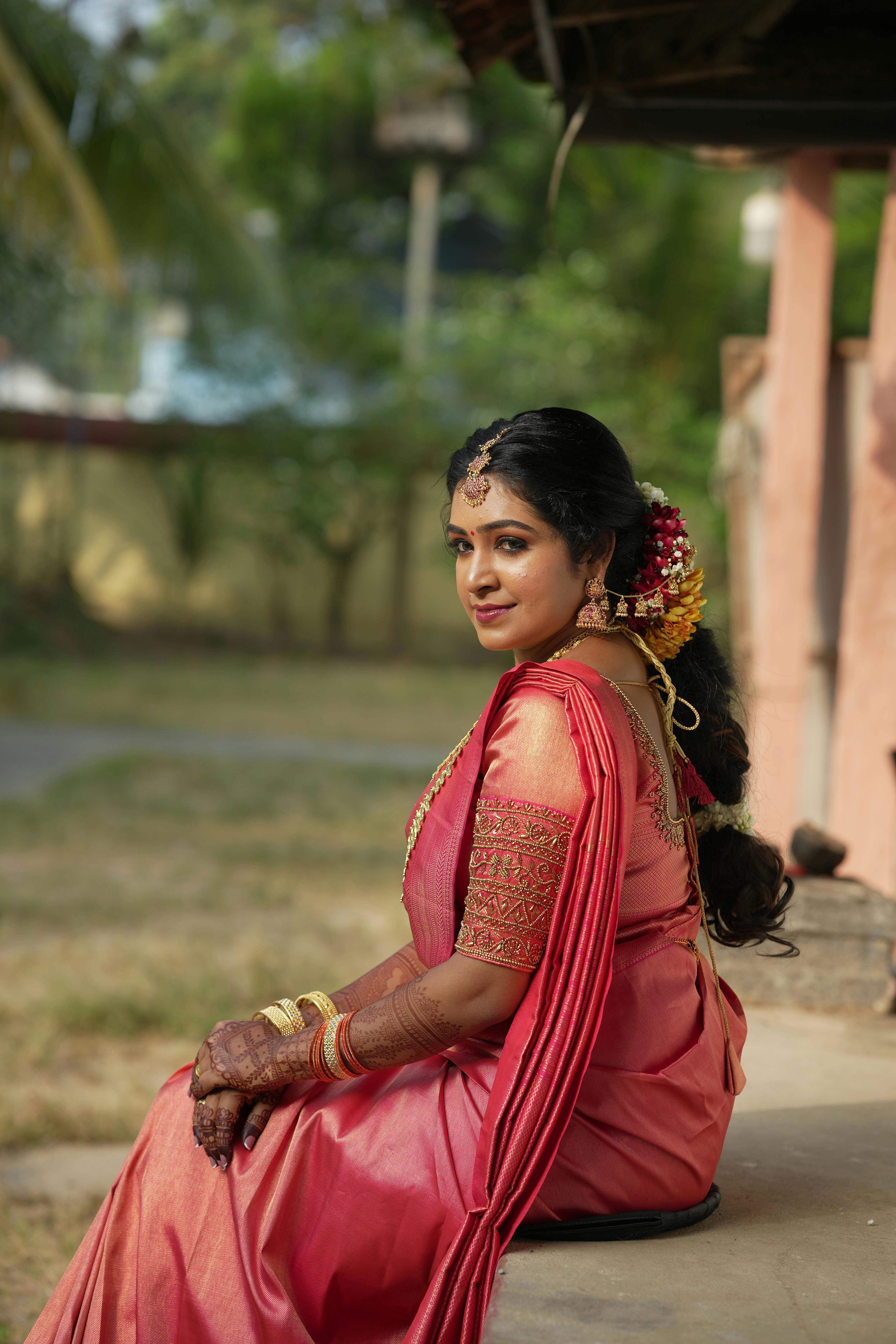 elegant indian bride in traditional attire