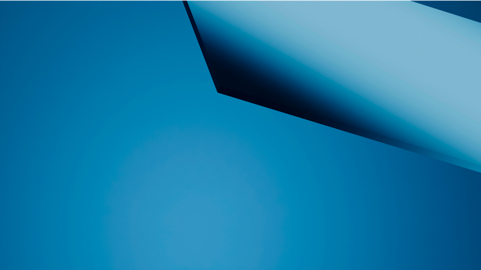 Minimalistic blue geometric shape against a solid blue background, perfect for modern abstract designs.
