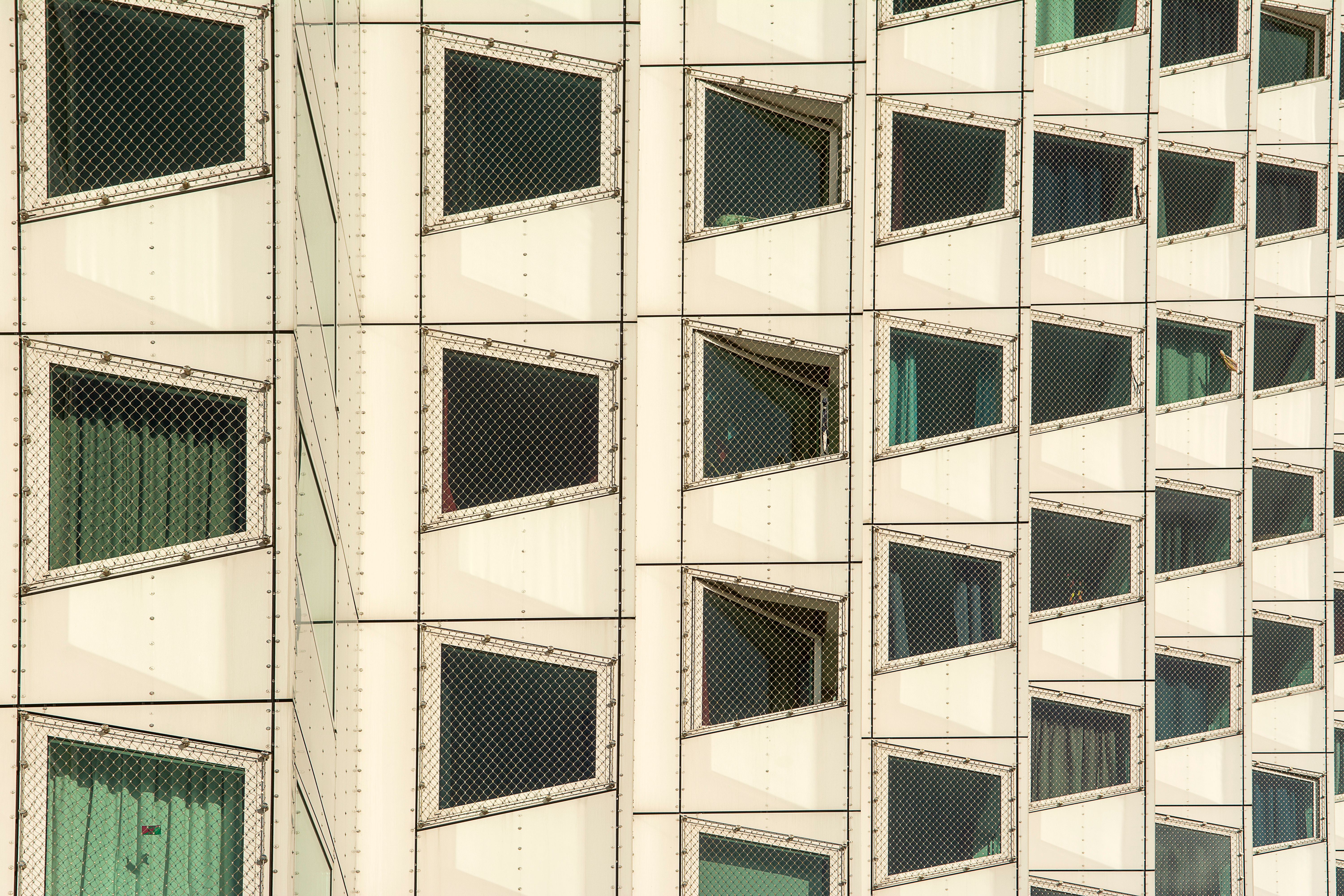 Geometric Facade of Modern Building in Delft · Free Stock Photo