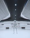 Futuristic Conceptual Portrait in Space Station