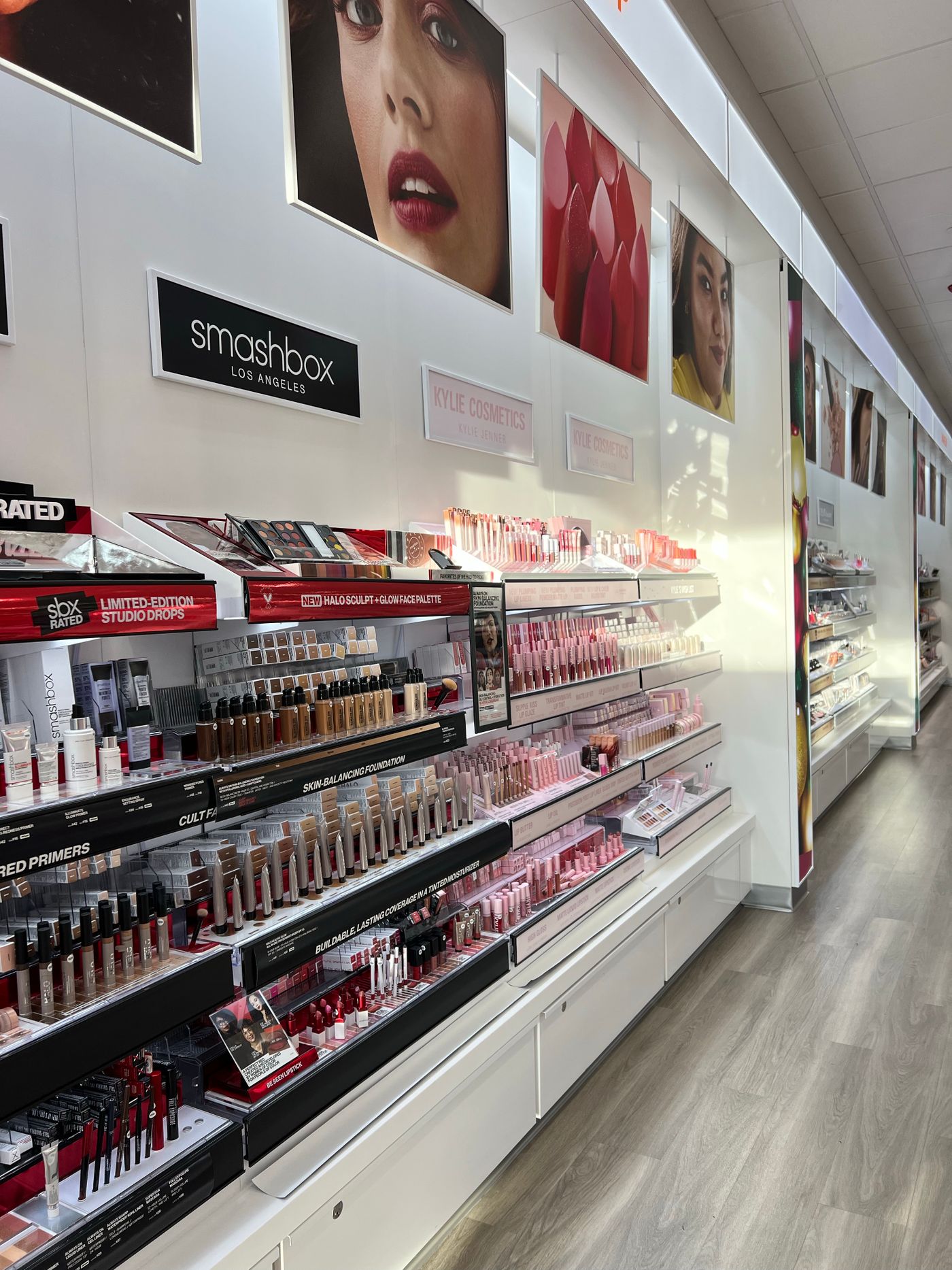 Beauty-store shelves