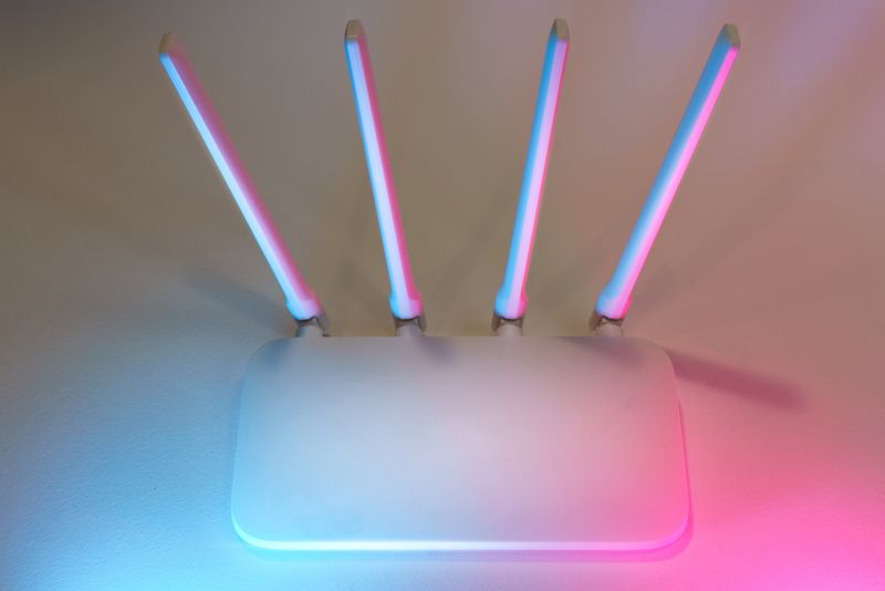 Secure wireless network equipment installed in a modern business office