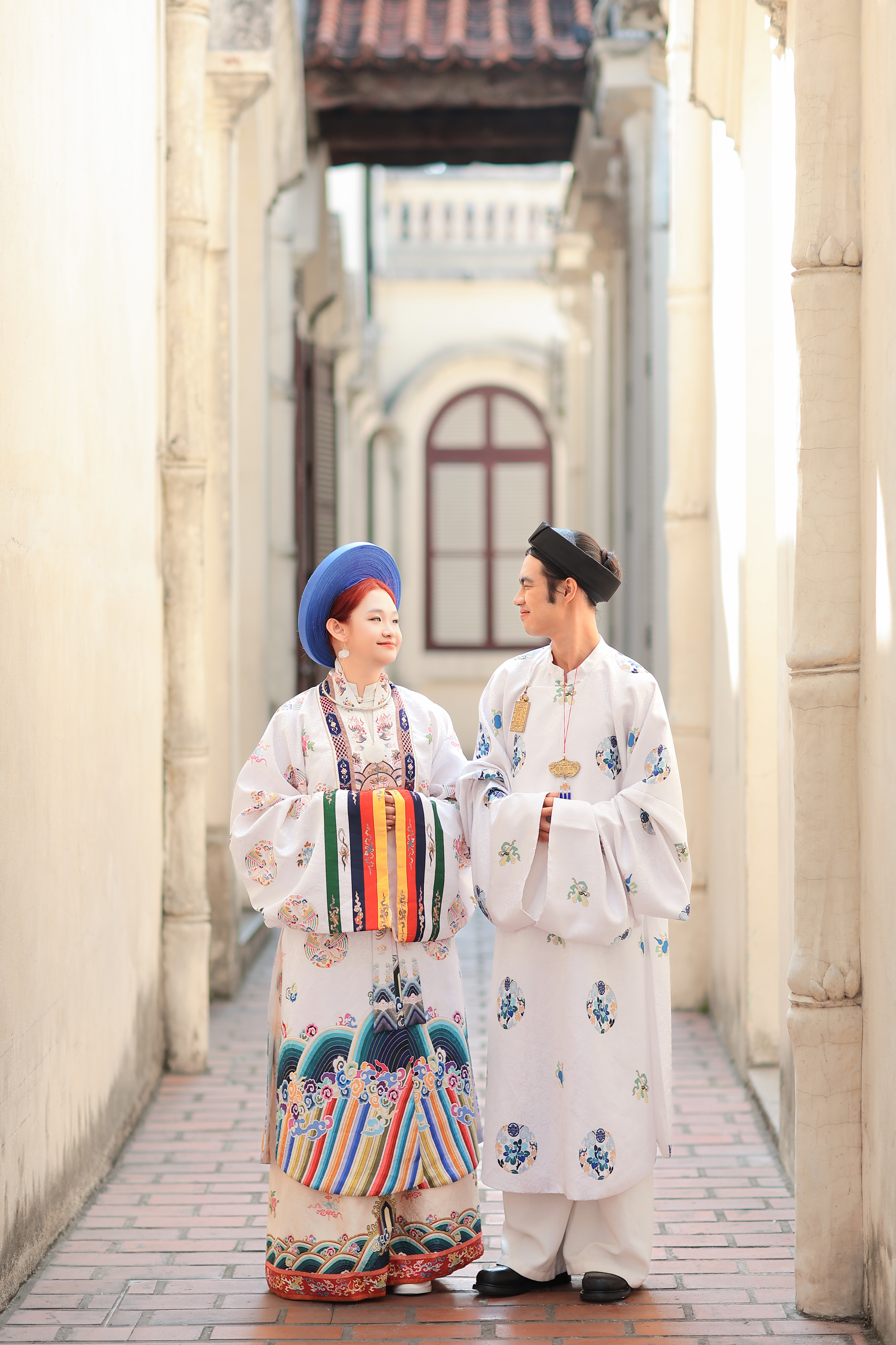 Traditional Vietnamese Wedding Attire In Hanoi Free Stock Photo