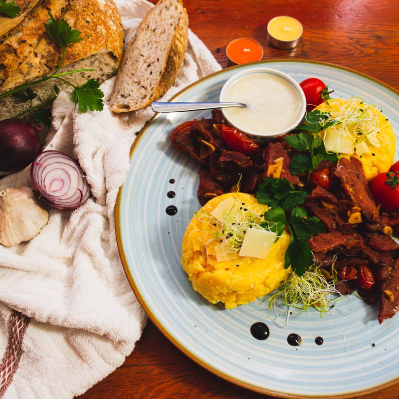 Venetian Red Beans with Polenta