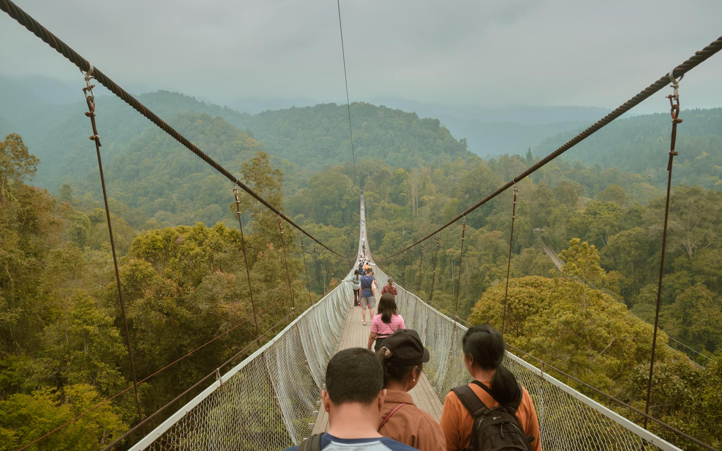 Scenic Suspension Bridge in West Java · Free Stock Photo