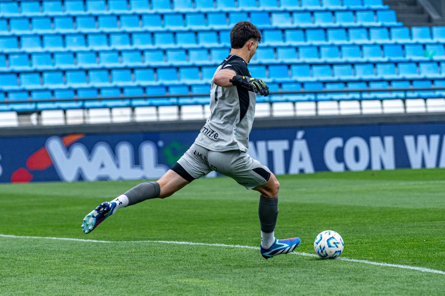 Football player at a stadium