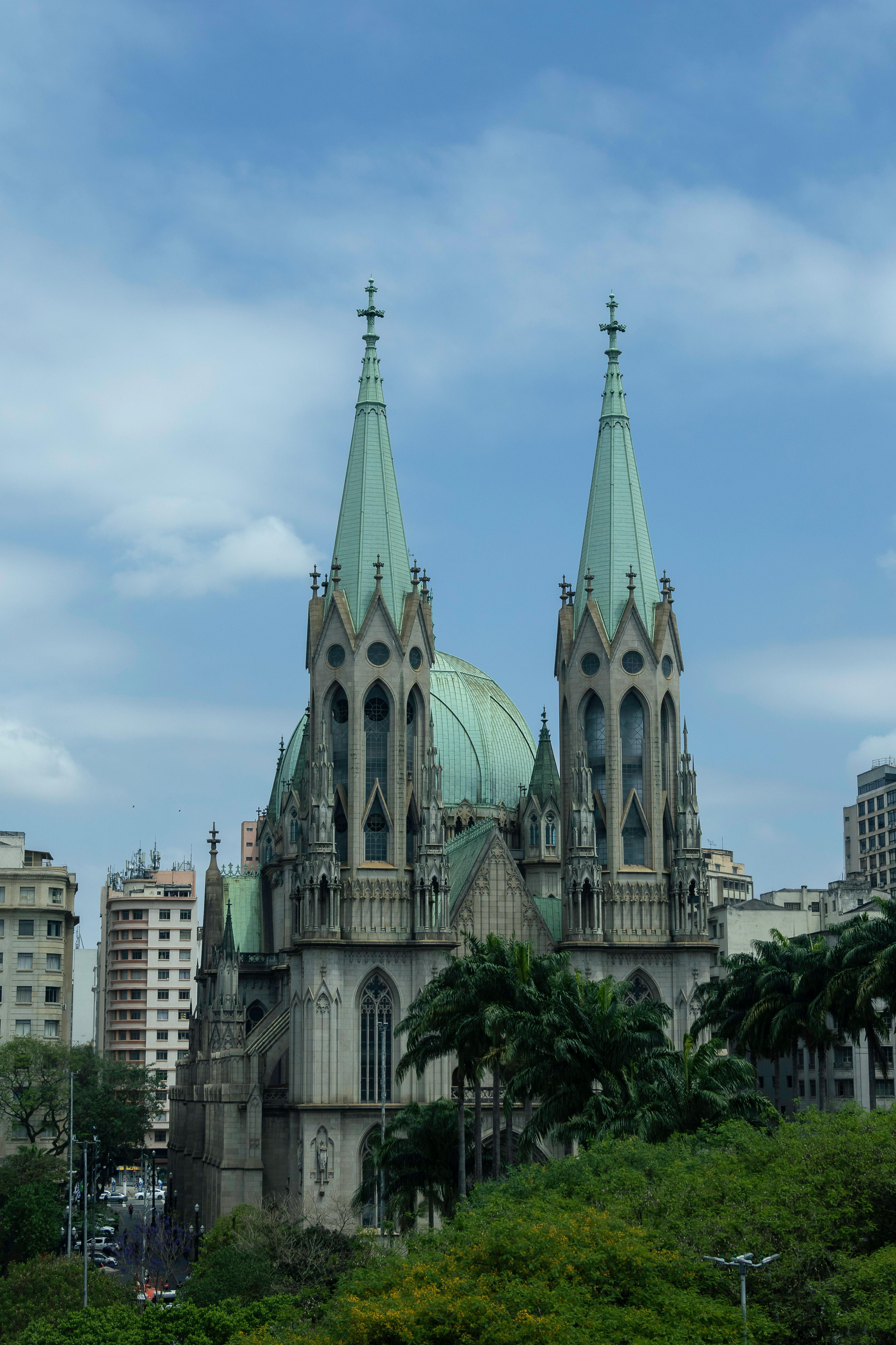 sao paulo cathedral under clear blue sky