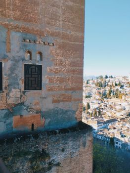 Stunning view from the Alhambra, showcasing the intricate architecture and the sprawling cityscape of Granada.