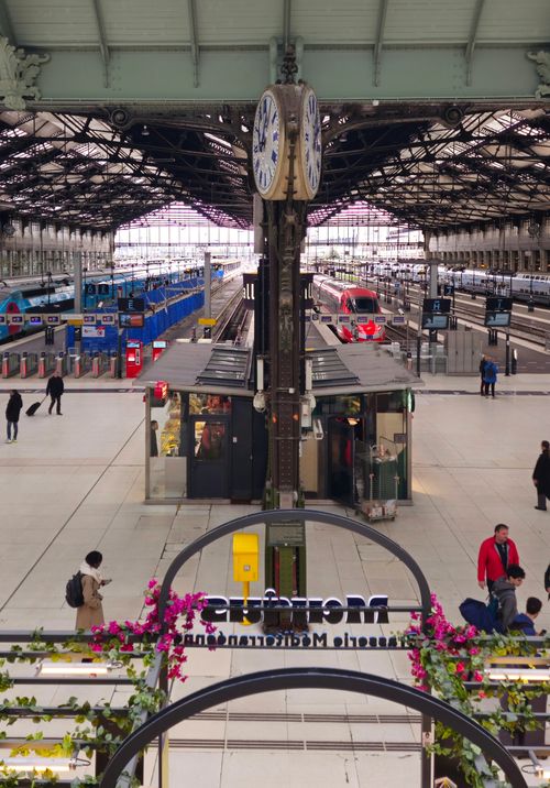 Free Vibrant Paris train station showcasing modern architecture and bustling activity. Stock Photo
