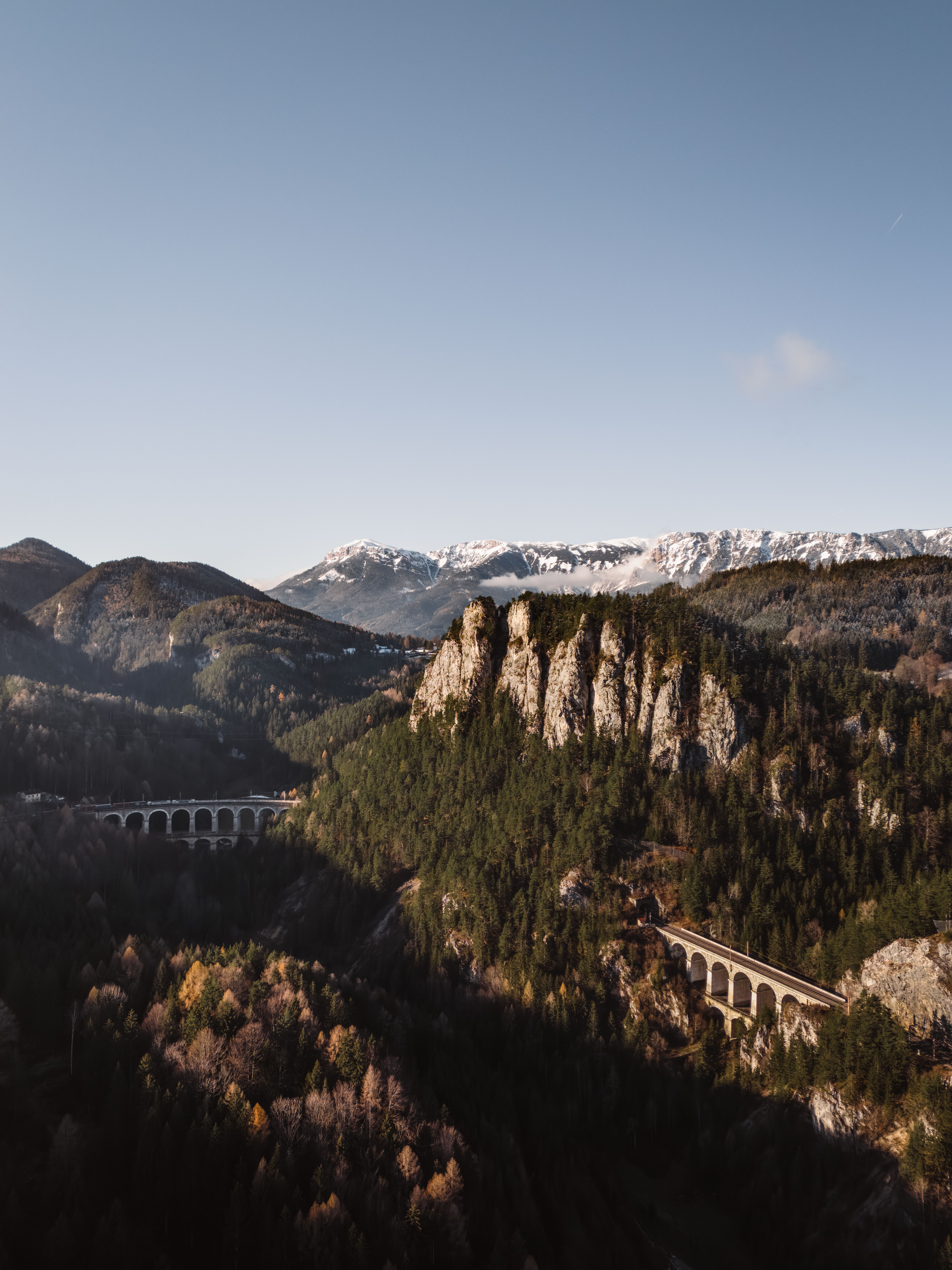 Aerial View of Semmering Viaduct in Autumn · Free Stock Photo