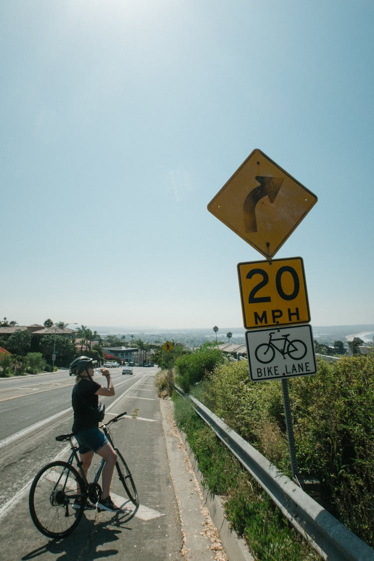 Person Riding On Bicycle