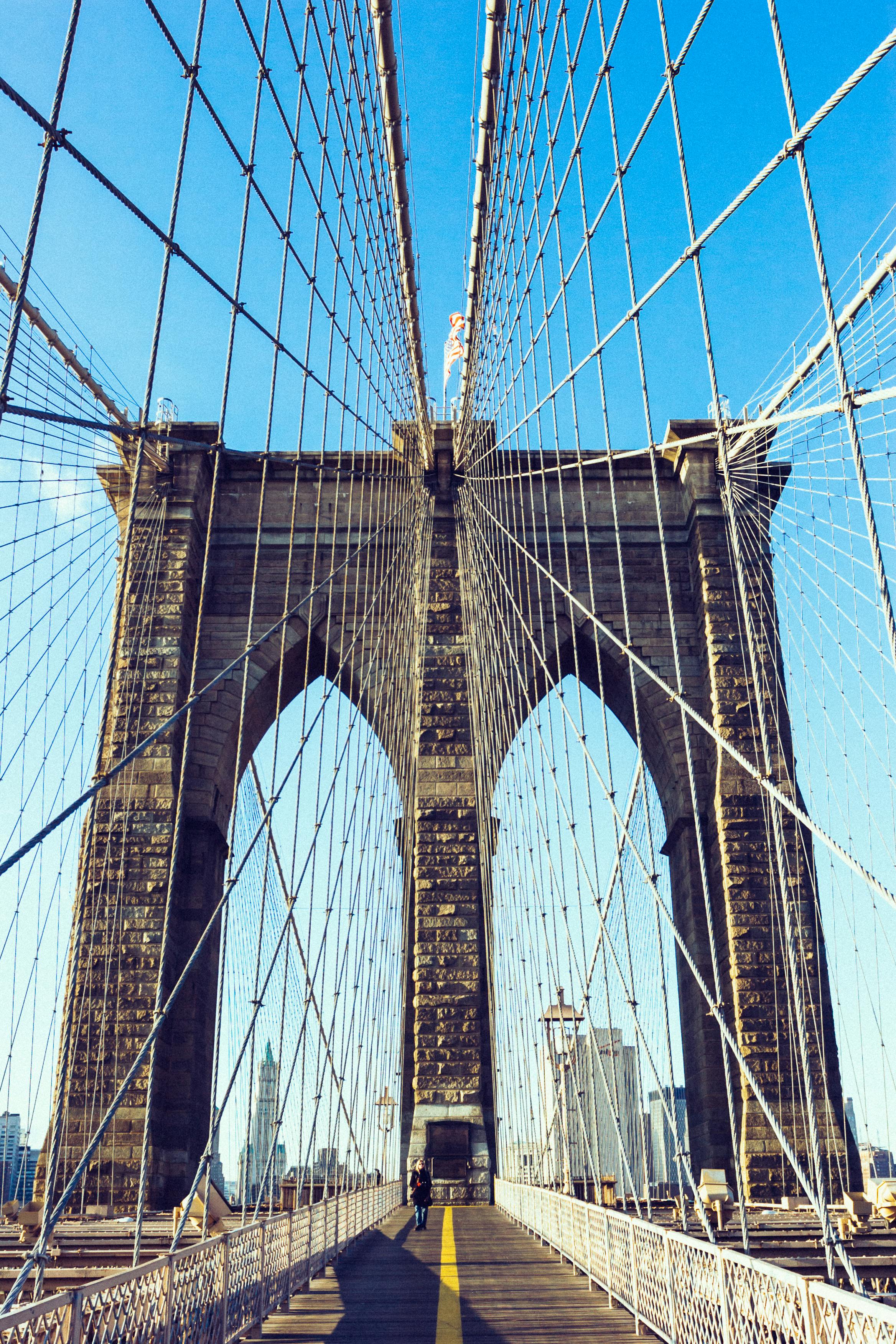 Brooklyn Bridge and Manhattan skyline at night New York City  Manhattan  skyline Bridge wallpaper New york bridge