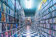 Vintage Video Store with Extensive VHS Collection