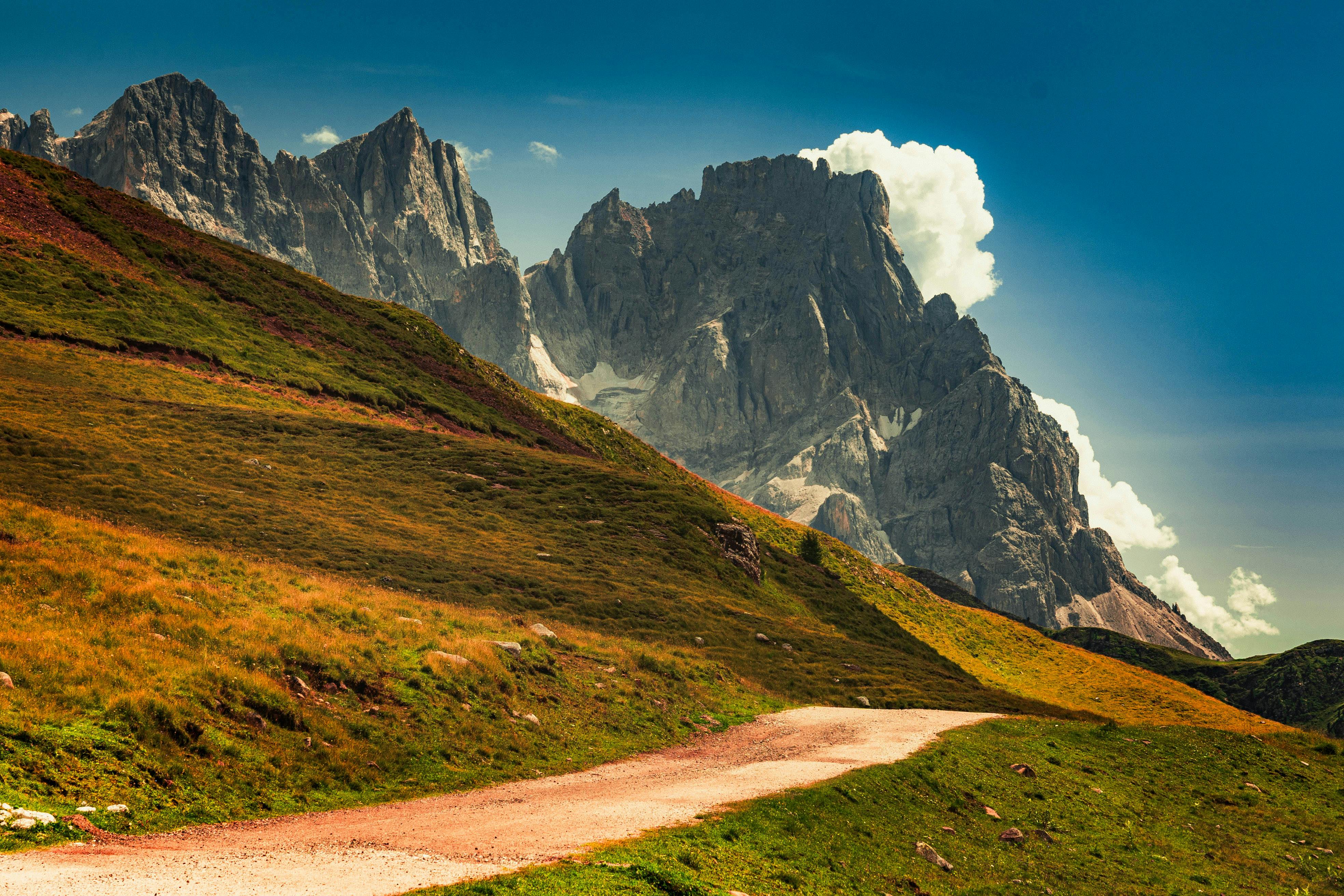 stunning mountain landscape pathway view