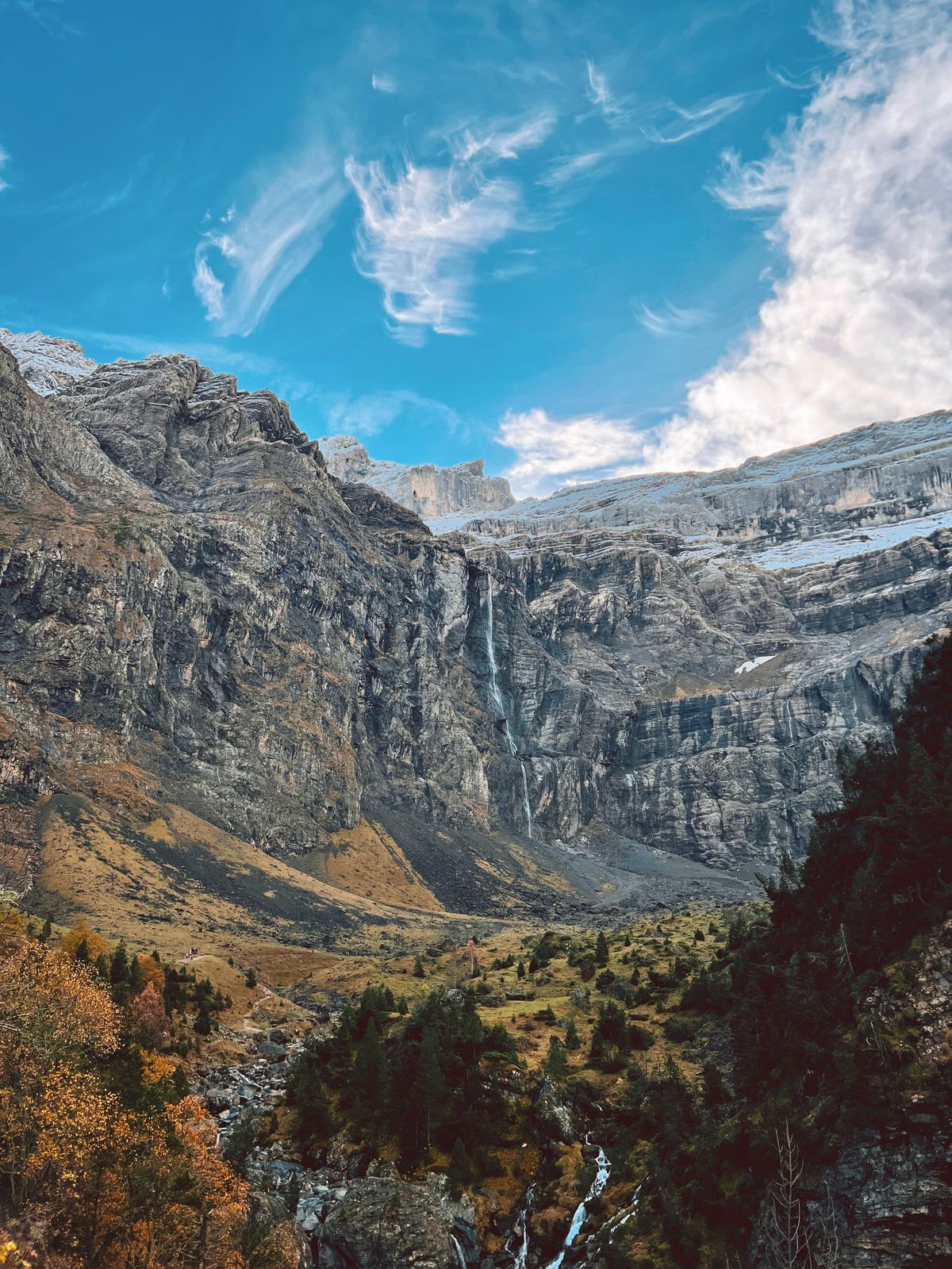 The Grande Cascade falling down the Cirque de Gavarnie
