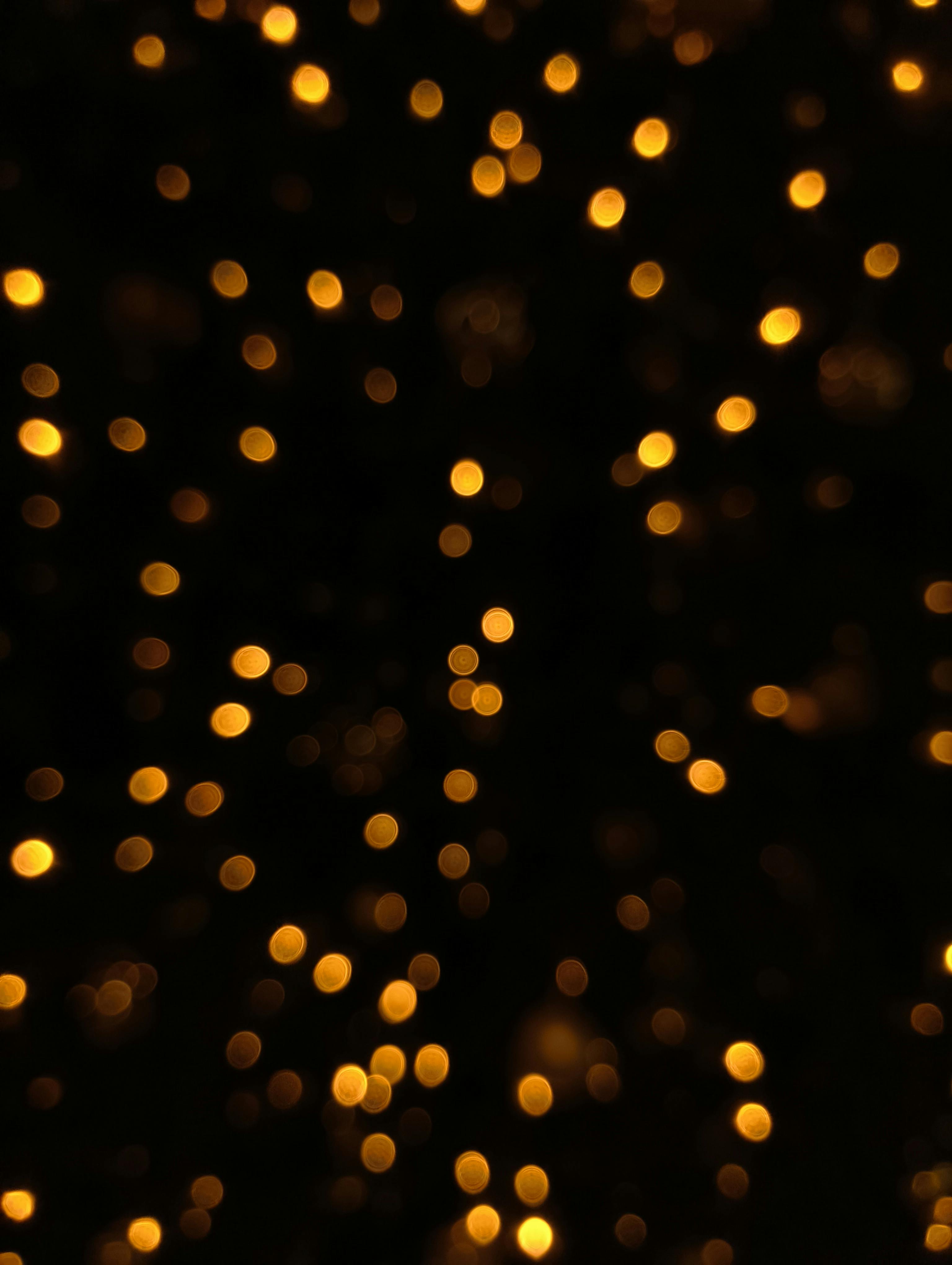 abstract bokeh light pattern with golden tones