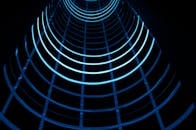 Abstract Blue Light Tunnel in Heusden-Zolder