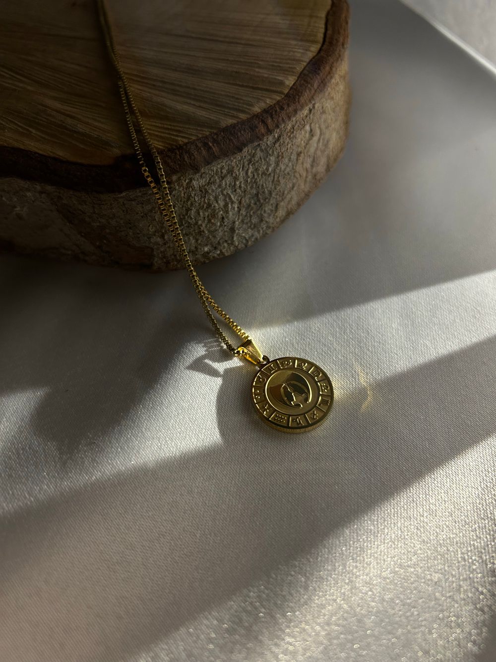 Gold Virgo Pendant Necklace